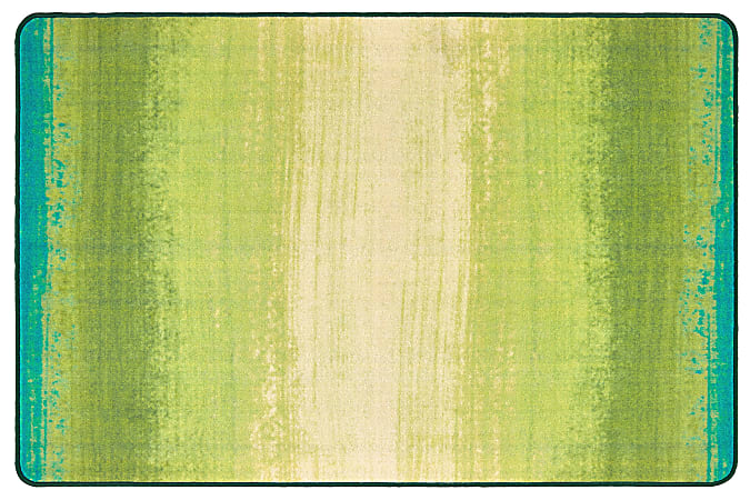 Carpets for Kids® Pixel Perfect Collection™ Green Acres Stripes Activity Rug, 6' x 9', Green