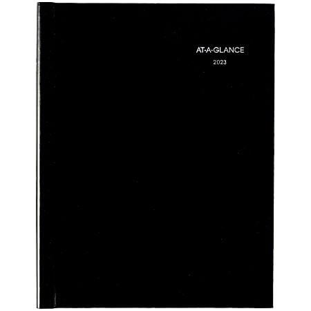 AT-A-GLANCE DayMinder Premiere 2023 RY Weekly Appointment Book Planner, Hardcover, Black, Large, 8" x 11"