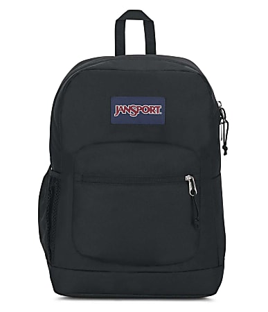 Jansport Cross Town Plus Backpack With 15" Laptop Pocket, 100% Recycled, Black