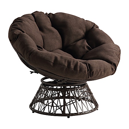 Office Star Wicker Papasan Chair, Brown