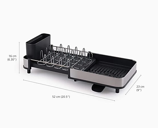 Joseph Joseph Compact Expandable Dish Drainer, 6-5/16", Gray, Total Qty 1