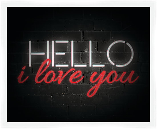 PTM Images Matted Framed Wall Art, Hello, 18"H x 22"W