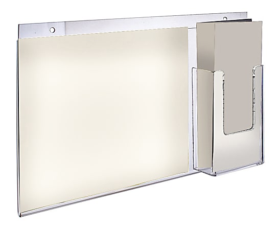 Azar Displays Wall-Mount Brochure Holders With Trifold Pockets,
