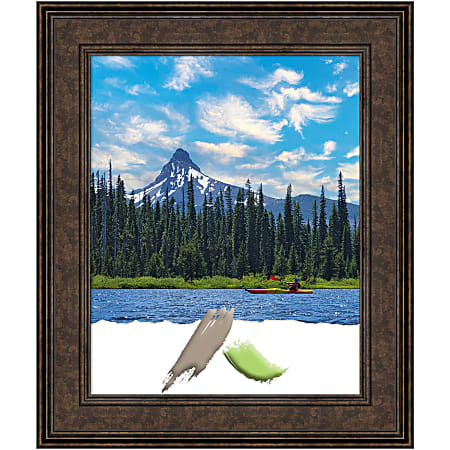 Amanti Art Picture Frame, 22" x 26", Matted For 16" x 20", Ridge Bronze