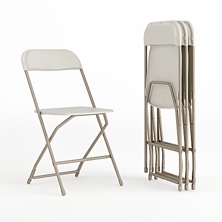Flash Furniture Hercules Series Folding Chairs, Beige, Pack