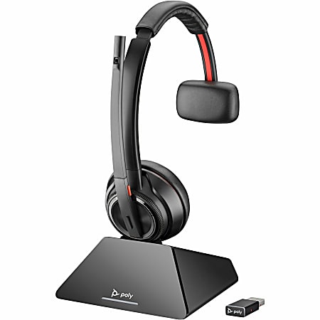 Poly Savi 8210 UC Microsoft Teams Certified DECT 1920-1930 MHz USB-A Headset - Mono - Wireless - Bluetooth/DECT - 77T31AAABA