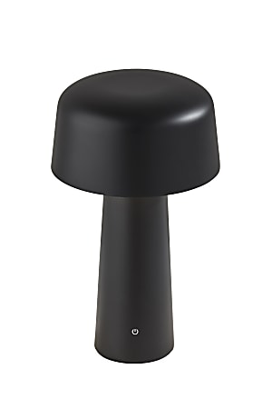 Adesso Lenny LED Cordless Indoor/Outdoor Table Lamp, 10”H, Black