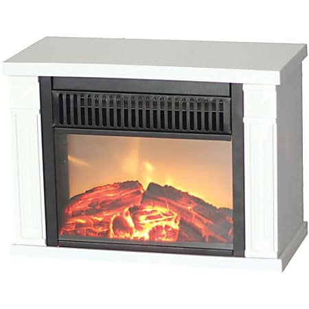 Comfort Glow The Mini Hearth Electric Fireplace (White) - Electric - 1201.59 W - 2 x Heat Settings - Indoor - Desk - White