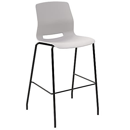 KFI Studios Imme Stacking Bar Stool, Light Gray/Black