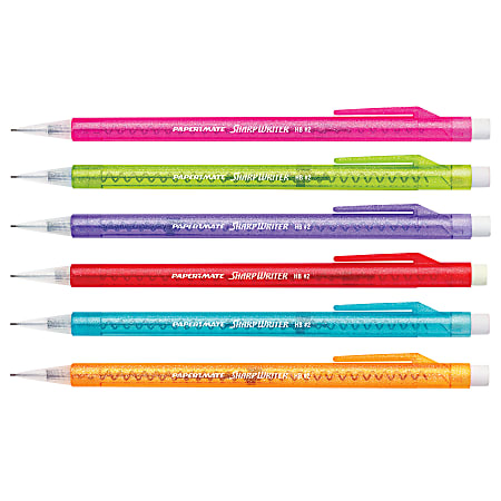 Paper Mate® Sharpwriter Mechanical Pencils, 0.7 mm, Assorted Barrel Colors, Pack Of 12