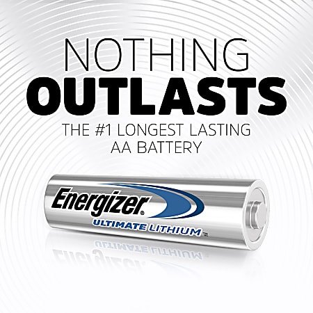 Energizer Ultimate Lithium AA Batteries - For Multipurpose - AA - 3000 mAh - 1.5 V DC - 4 / Pack Energizer Ultimate Lithium AA Batteries - For Multipurpose - AA - 3000 mAh - 1.5 V DC - 4 / Pack