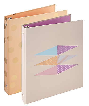 Divoga® Whimsical Wonder Collection Casebound Binder, 1" Rings, Assorted Colors