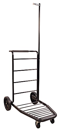 CSL Lug-A-Bout Compact Luggage Cart, 73"H x 23-1/2"W x 37-1/2"D, Black