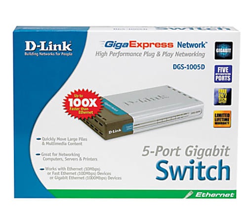 D-Link® DGS-1005D 5-Port Gigabit Switch
