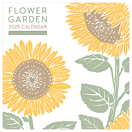 2025 TF Publishing Monthly Wall Calendar, 12” x 12”, Flower Garden, January 2025 To December 2025