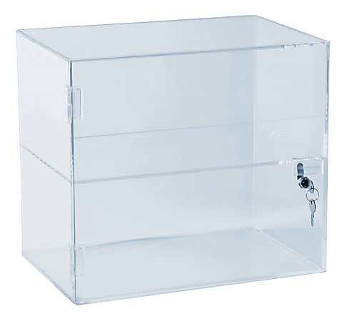 Azar Displays Lockbox Countertop Display Case, 12-1/4”H x 14”W x 9”D, Clear