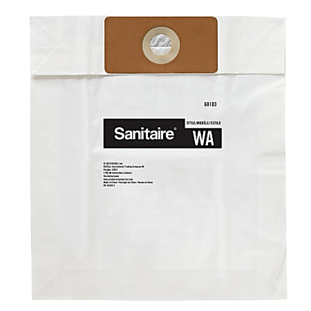 Sanitaire WA Premium Paper Vacuum Bags, 28-Quart, White,