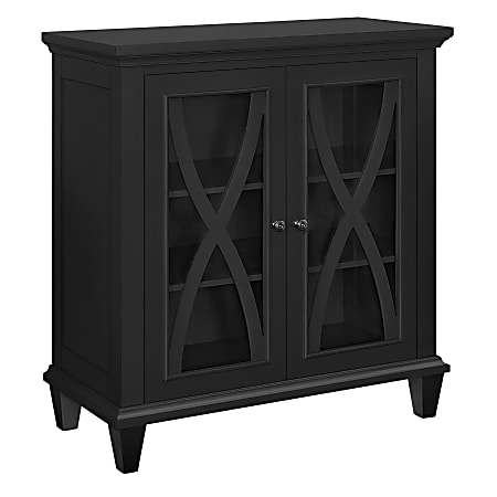 Ameriwood™ Home Ellington Double-Door Accent Cabinet, 3 Shelves, Black
