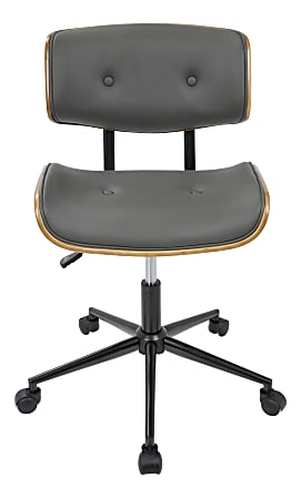 Lumisource lombardi walnut and adjustable office chair sale