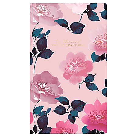 Blue Sky™ Life - Note It Monthly Planning Calendar, 6-1/8" x 3-5/8", Liliana Pink, July 2022 To June 2023, 141659