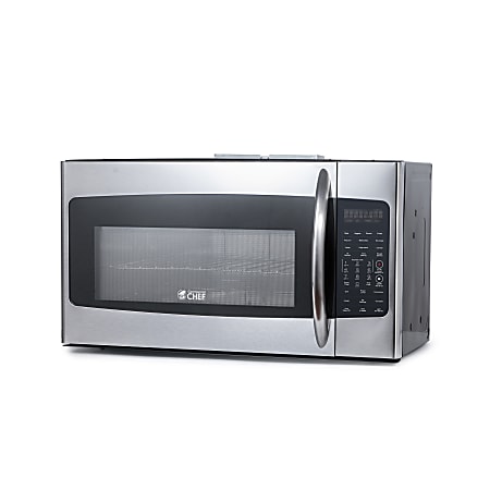 Commercial Chef 1.7 Cu. Ft. Over-The-Range Microwave Oven, 16-15/16”H x 29-13/16”W x 17-5/8”D, Silver