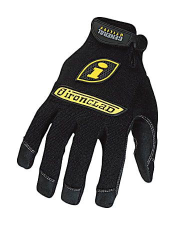 Ironclad General Utility Spandex Gloves, Large, Black