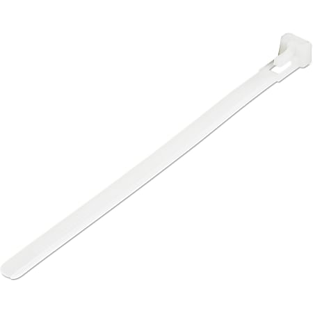 StarTech.com 100 Pack 6" Reusable Cable Ties - White Medium Releasable Nylon/Plastic Zip Ties Resealable Adjustable Network Cable Wraps UL
