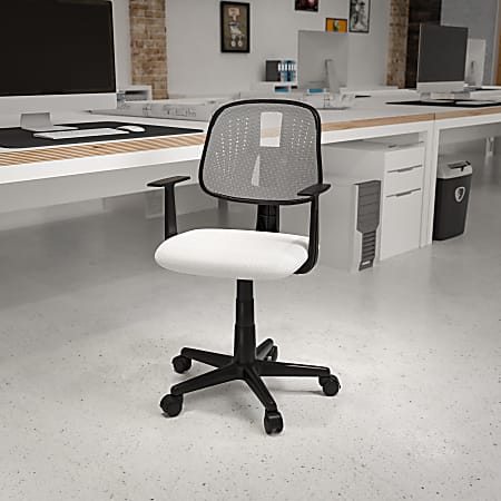 Flash Furniture Flash Fundamentals Mesh Mid-Back Task Chair, White