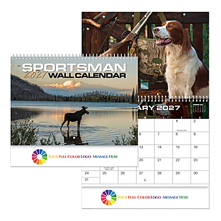 Full Color Sportsman Spiral Wall Calendar