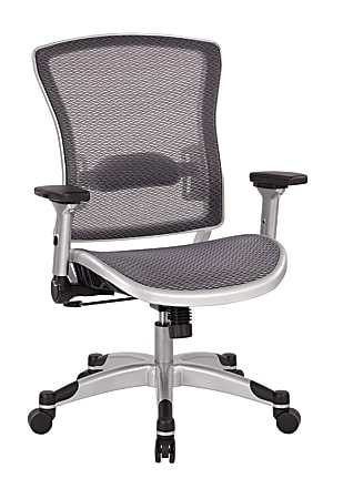 Office Star™ Space Seating 317 Series Ergonomic Mesh High-Back Executive Chair, Platinum