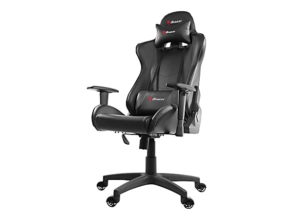 Arozzi Forte - Chair - ergonomic - armrests - T-shaped - tilt - swivel - synthetic leather, molded foam - black