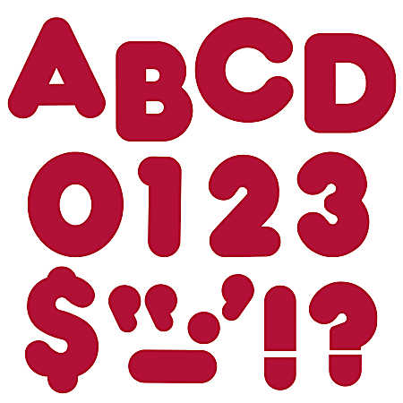TREND Ready Letters®, Casual, 4", Maroon, Pack Of 72