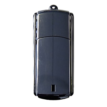 Ativa® Flip-Top USB Flash Drive With ReadyBoost™, 4GB, Metallic Chrome