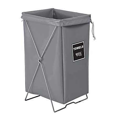 Royal Basket Trucks Hamper, Towels Hamper Kit, 17"L x 15"W x 30"H, Gray