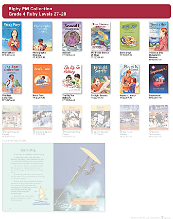 Rigby PM Collection Chapter Books Add-To Pack, Ruby Levels 27-28, Grade 4, Pack Of 12 Titles