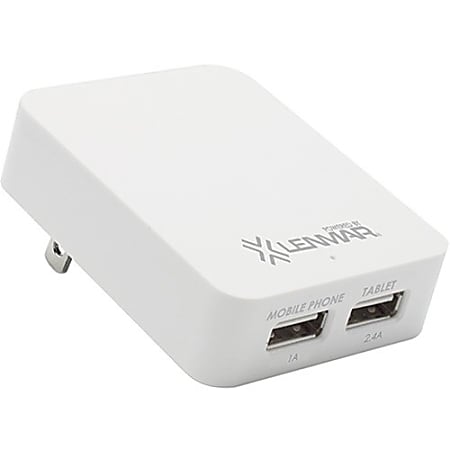 Lenmar Dual USB Power Adapter, White