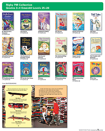 Rigby PM Collection Chapter Books Add-To Pack, Emerald Levels 25-26, Grades 3-4, Pack Of 12 Titles