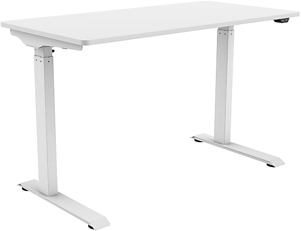 FlexiSpot Vici 48"W Quick-Install Height-Adjustable Desk, White