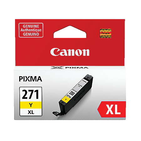 Canon® CLI-271XL Yellow High-Yield Ink Tank, 0339C001