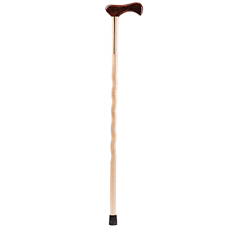 Brazos Walking Sticks™ Twisted Maple Wood Walking Cane With Cocobolo Handle, 37"