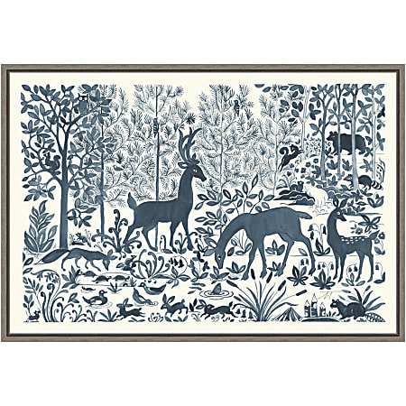 Amanti Art Forest Life I by Miranda Thomas Framed Canvas Wall Art Print, 16”H x 23”W, Greywash