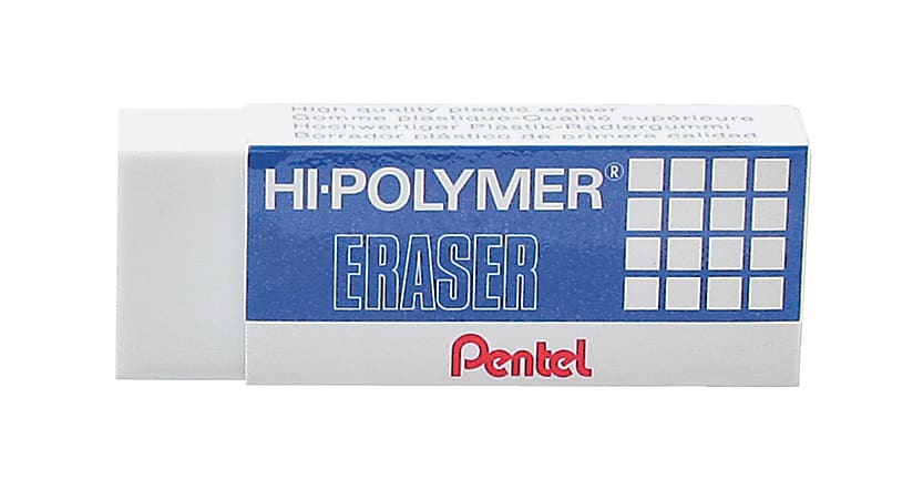 Pentel Hi-Polymer Eraser - White - Block - 2.6 Pentel Hi-Polymer Eraser - White - Block - 2.6