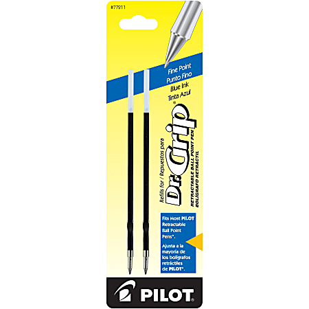 Pilot® Ballpoint Pen Refills, Fits Dr. Grip & All Pilot® Retractable Ballpoint Pens, Fine Point, 0.7 mm, Blue