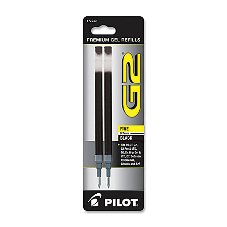 Pilot G2 Gel Ink Refill, Fine Point, Black Ink - 2 pack