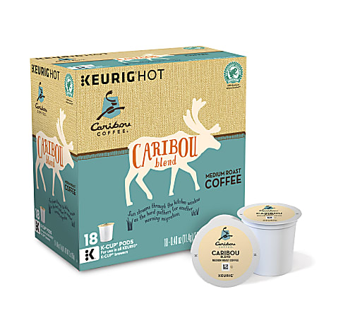 Caribou Coffee® Single-Serve Coffee K-Cup®, Caribou Blend, Carton Of 18