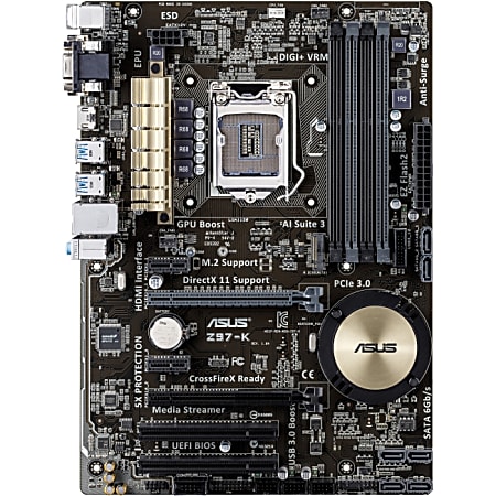 Asus Z97-K/CSM Desktop Motherboard - Intel Z97 Express Chipset - Socket H3 LGA-1150