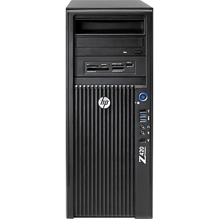 HP Z420 Workstation - 1 x Intel Xeon E5-1607 Quad-core (4 Core) 3 GHz - 6 GB DDR3 SDRAM - 500 GB HDD - NVIDIA Quadro 600 1 GB Graphics - Windows 7 Professional 64-bit - Convertible Mini-tower
