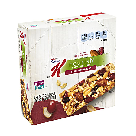 Special K Nourish Chewy Nut Bars, Cranberry Almond, 1.16 Oz, Box Of 5