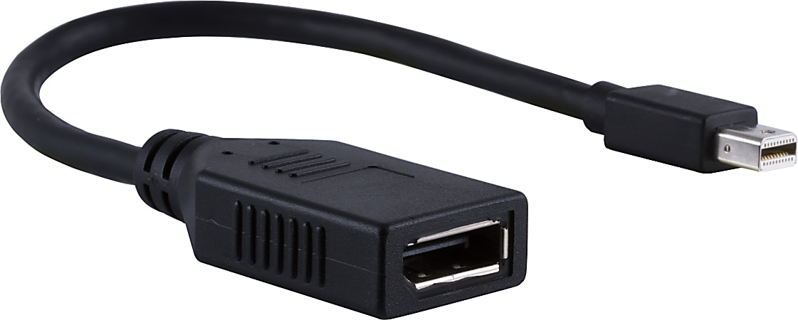 Ativa® Mini DisplayPort to DisplayPort Adapter, 6”, Black, 36542