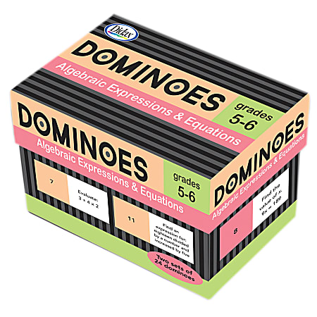 Didax Algebraic Expressions and Equations Domino Sets Multicolor Grade ...
